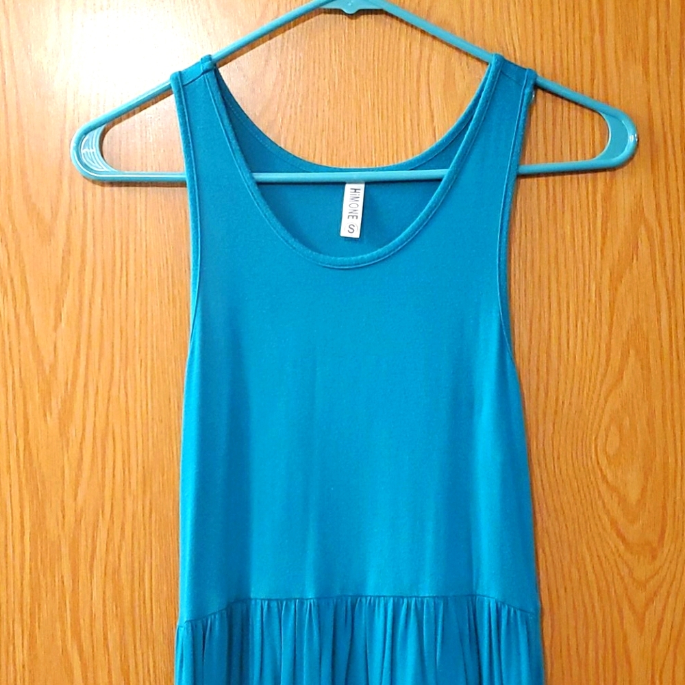 Teal/turquoise midi dress